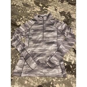 Under Armour ColdGear Fitted Half-Zip Pullover - Size LG - Gray Camo